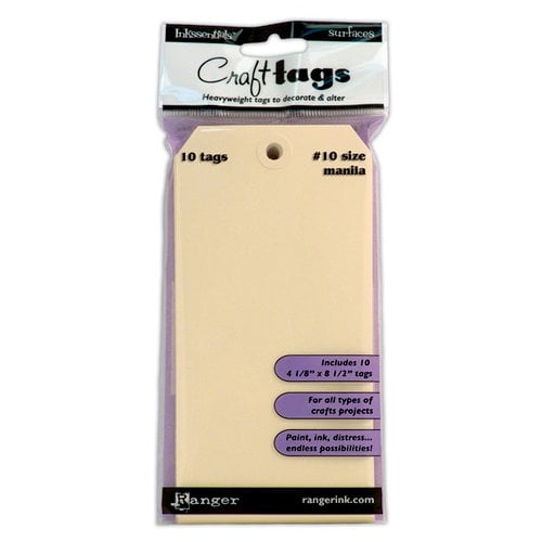 Ranger Ink - Inkssentials - Craft Tags - Size Number 10 - Manila