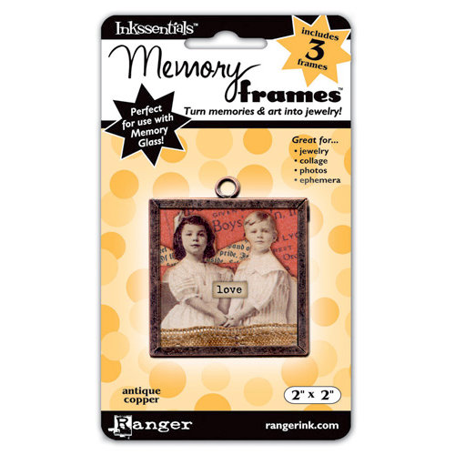 Ranger Ink - Inkssentials - Jewelry - Memory Frames - 2 x 2 - Polish Chrome
