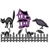 Spellbinders - Shapeabilities Collection - Die Cutting and Embossing Templates - Halloween Fence Scenes and Shapes