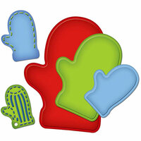 Spellbinders - Shapeabilities Collection - Christmas - Die Cutting and Embossing Templates - Nested Mittens