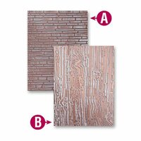 Spellbinders - M-Bossabilities Collection - Embossing Folders - Bricks And Bark