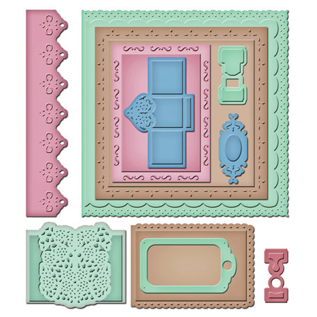 Spellbinders - Donna Salazar - Grand Shapeabilities Collection - Die Cutting and Embossing Templates - Creative Pages Two