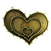 Spellbinders - Media Mixage Collection - Bezels - Hearts One - Bronze