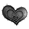 Spellbinders - Media Mixage Collection - Bezels - Hearts One - Silver