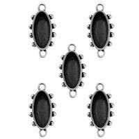 Spellbinders - Media Mixage Collection - Bezels - Ovals One - Silver - 5pk