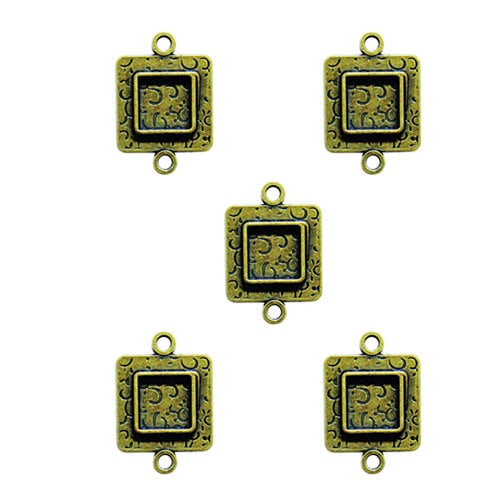 Spellbinders - Media Mixage Collection - Bezels - Squares Two - Bronze - 5pk