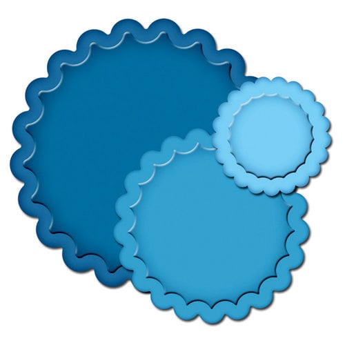 Spellbinders - Presto Punch - Die Cutting and Embossing Template - Scalloped Circles