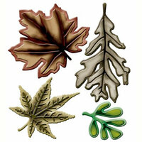 Spellbinders - Shapeabilities Collection - Die Cutting and Embossing Templates - Assorted Leaves