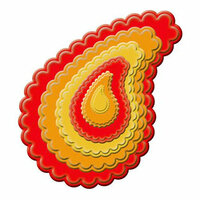 Spellbinders - Nestabilities Collection - Die Cutting and Embossing Templates - Classic Scalloped Paisley, CLEARANCE
