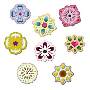 Spellbinders - Shapeabilities Collection - Die Cutting and Embossing Templates - Flower Bouquet Miniabilities