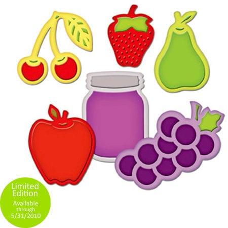 Spellbinders - Shapeabiltities Collection - Die Cutting and Embossing Templates - Assorted Fresh Fruit, CLEARANCE