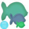 Spellbinders - Shapeabiltities Collection - Die Cutting and Embossing Templates - Nested Fish, CLEARANCE
