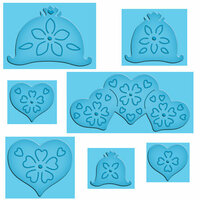 Spellbinders - Enhanceabilities Collection - Die Cutting and Embossing Templates - Pop Ups - Hearts And Flowers