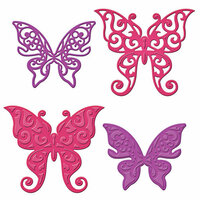 Spellbinders - Shapeabilities Collection - Die Cutting and Embossing Template - Les Papillions Two