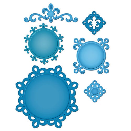 Spellbinders - Shapeabilities Collection - Die Cutting and Embossing Templates - Fleur de Lis Doily Motifs