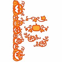 Spellbinders - Shapeabilities Collection - Halloween - Die Cutting and Embossing Templates - Pumpkin Accents