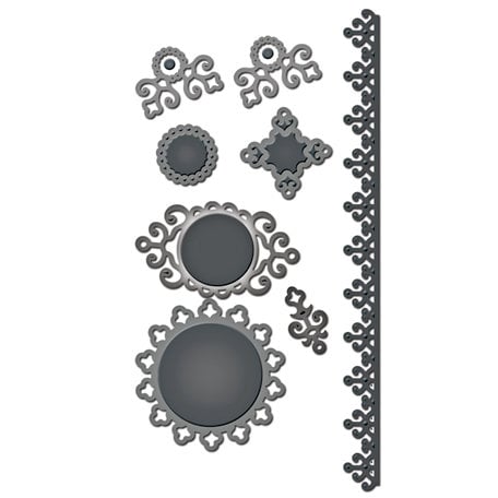 Spellbinders - Shapeabilities Collection - Die Cutting and Embossing Templates - Ironwork Accents
