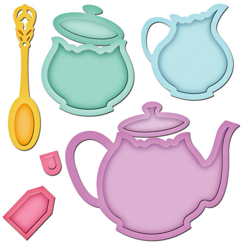 Spellbinders - Shapeabilities Collection - Die Cutting and Embossing Templates - Tea Service