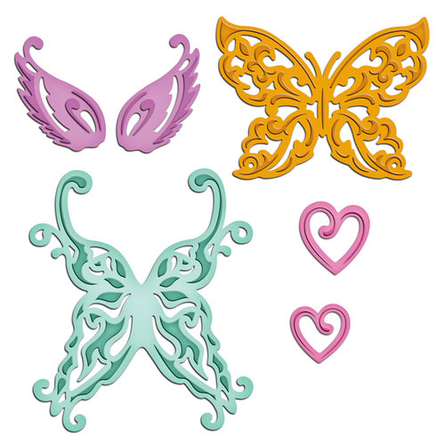 Spellbinders - Shapeabilities Collection - Die Cutting and Embossing Templates - Wings of Hope