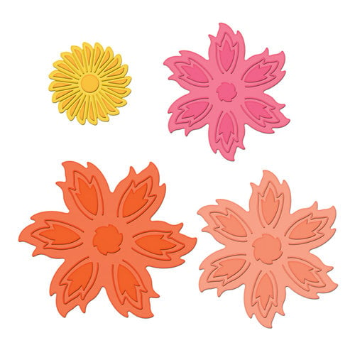 Spellbinders - Shapeabilities Collection - Die Cutting and Embossing Templates - Aster Flower Topper