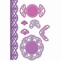 Spellbinders - Shapeabilities Collection - Die Cutting and Embossing Templates - Vintage Lace Accents