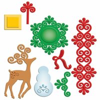 Spellbinders - Shapeabilities Collection - Christmas - Die Cutting and Embossing Templates - Frosty Forms