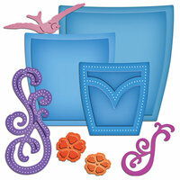 Spellbinders - Shapeabilities Collection - Die Cutting and Embossing Templates - Pockets And Swirls