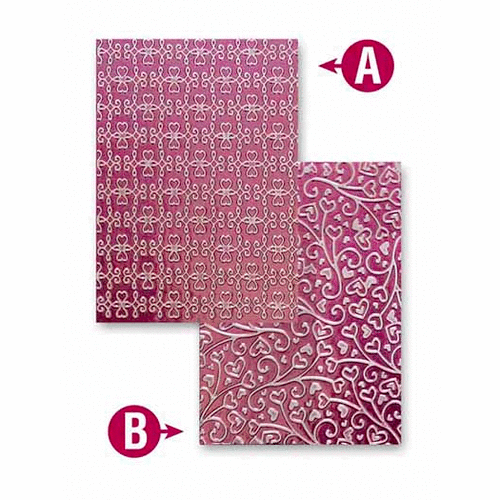 Spellbinders - M-Bossabilities Collection - Embossing Folders - Twisted Hearts