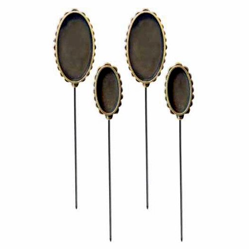 Spellbinders - Media Mixage Collection - Oval Hatpin - Bronze