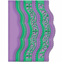 Spellbinders - Borderabilities Collection - Die Cutting and Embossing Template - Scalloped Borders Two