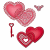 Spellbinders - Shapeabilities Collection - Die Cutting and Embossing Templates - Lace Hearts