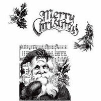 Stampers Anonymous - Tim Holtz - Christmas - Cling Mounted Rubber Stamps - Santa's Wish