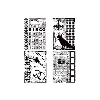 Stampers Anonymous - Tim Holtz - Cling Mounted Rubber Stamp Set - Creative Collages