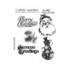 Stampers Anonymous - Tim Holtz - Christmas - Cling Mounted Rubber Stamp Set - Retro Holiday