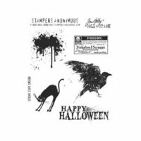 Stampers Anonymous - Tim Holtz - Halloween - Cling Mounted Rubber Stamp Set - Spooky Stuff