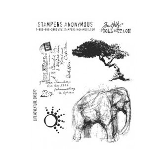 Stampers Anonymous - Tim Holtz - Cling Mounted Rubber Stamp Set - Life Adventure