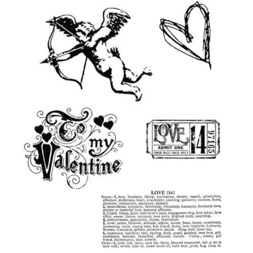 Stampers Anonymous - Tim Holtz - Cling Mounted Rubber Stamp Set - Love Struck