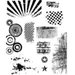 Stampers Anonymous - Tim Holtz - Cling Mounted Rubber Stamp Set - Bitty Grunge