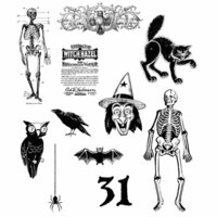 Stampers Anonymous - Tim Holtz - Halloween - Cling Mounted Rubber Stamps - Mini Halloween 2