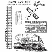 Stampers Anonymous - Tim Holtz - Cling Mounted Rubber Stamp Set - On The Railroad