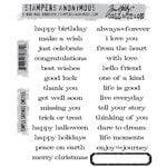 Stamper's Anonymous - Tim Holtz - Cling Mounted Rubber Stamp Set - Simple Sayings