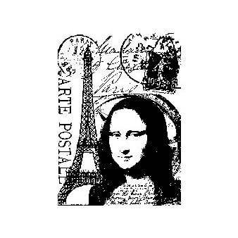 Stampers Anonymous - Tim Holtz - ATC - Cling Mounted Rubber Stamps - Paris Collage