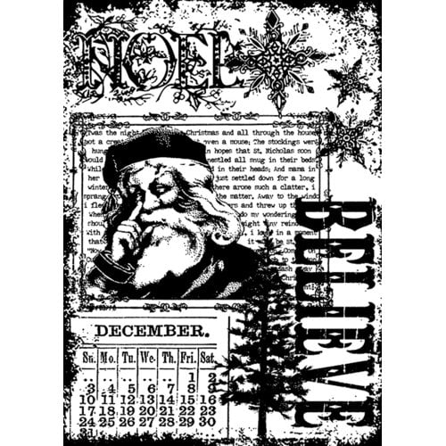 Stampers Anonymous - Tim Holtz - ATC - Cling Mounted Rubber Stamp Set - Christmas Miracle