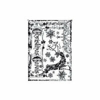 Stampers Anonymous - Tim Holtz - Christmas - ATC - Cling Mounted Rubber Stamps - Reindeer Games