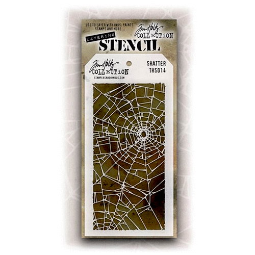 Stampers Anonymous - Tim Holtz - Layering Stencil - Shatter