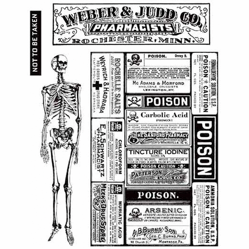 Stampers Anonymous - Tim Holtz - Cling Mounted Rubber Stamp Set - Poisonous