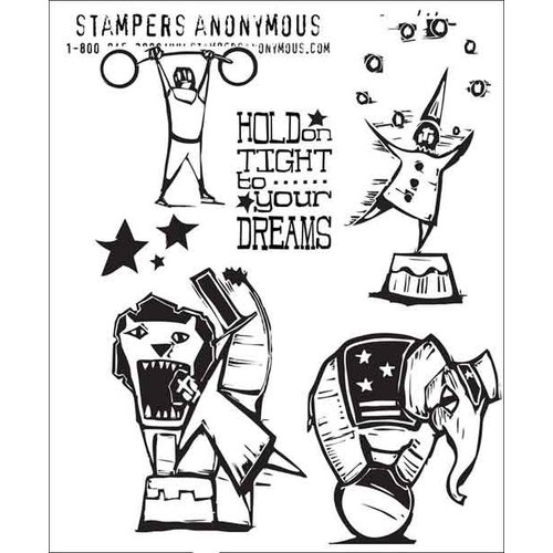 Stampers Anonymous - Tim Holtz - Cling Mounted Rubber Stamp Set - Big Top