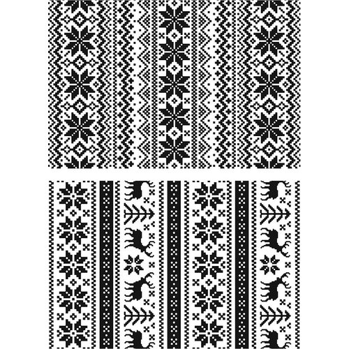 Stampers Anonymous - Tim Holtz - Cling Mounted Rubber Stamp Set - Holiday Knits