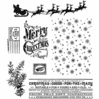 Stampers Anonymous - Tim Holtz - Cling Mounted Rubber Stamp Set - Christmas Nostalgia