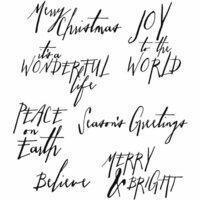 Stampers Anonymous - Tim Holtz - Cling Mounted Rubber Stamp Set - Handwritten Holidays 1